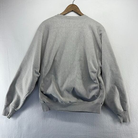 Vintage Michigan Sweatshirt Men's XL Gray Crewneck Embroidered Heavyweight y2k - Picture 10 of 14